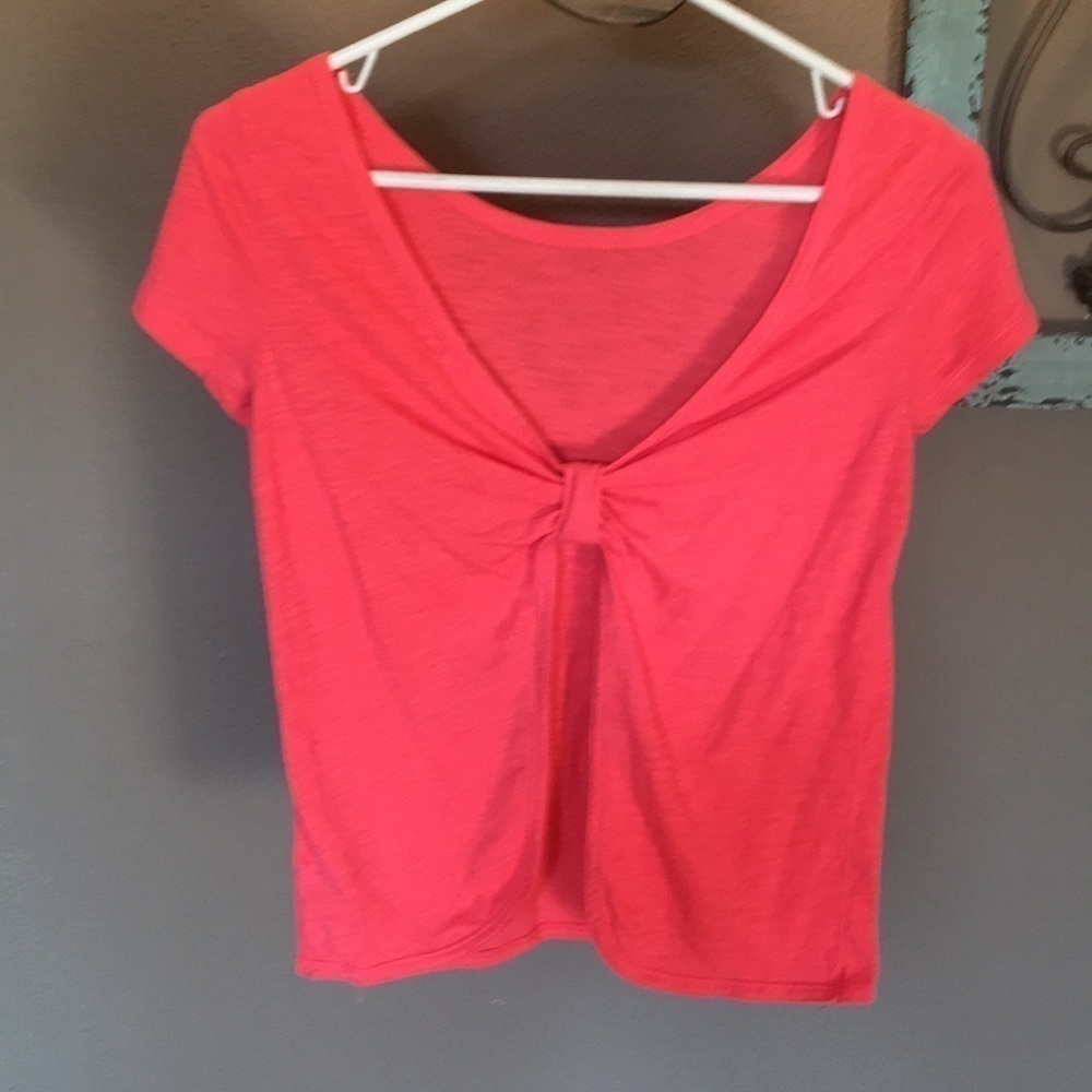 Aeropostale open back crop top coral size S